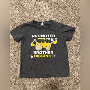 Big Brother Yellow Bulldozer Graphic Tee - Kids
